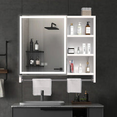 Modern 32x28 Inch Bathroom Cabinet With Mirror And LED Lights